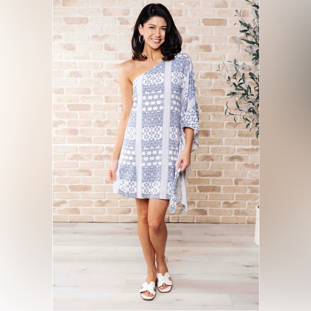 Marjorie One Shoulder Dress by Emily Wonder- Medium